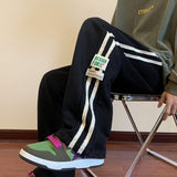Men Sweatpants Striped Track Sweatpants Male Autumn Straight Pants
