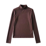 Women T-Shirt Bottoming Shirt Women's Spring Long-Sleeved T-shirt Top