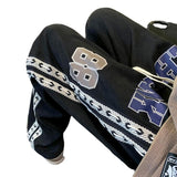 Men Sweatpants Retro Pants Men's Autumn All-Match Sweatpants Loose Straight Casual