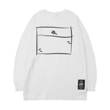 Men Long Sleeve Shirt round Neck Long Sleeve Men and Women Street Loose Casual Hip Hop Couple