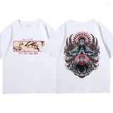 Retro Oversized  Cotton T Shirts Anime Jujutsu Kaisen Ryomen