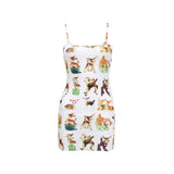 Women Desses Printing Slip Dress