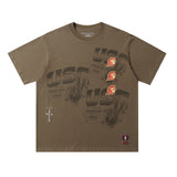 Travis Scott T-Shirt TRAVIS SCOTT CACTUS JACK Embroidery Crew Neck Short Sleeve