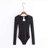 Women T-Shirt Sex round Neck, Slim-Fit, Long-Sleeved One-Piece T-shirt Bottoming Shirt