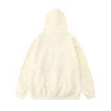 Men Hoodie Flocking Embroidered Five-Pointed Star Hooded Sweater