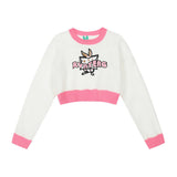 Women Sweater Short Sweater for Girls Autumn Leisure round Neck Long Sleeve
