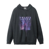 Men Hoodie Printed Hoodie Men's Loose Distressed Handmade