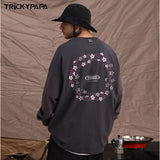 Men Long Sleeve Shirt Letter Printed Long Sleeve T-shirt Men Loose All-Matching Base Casual