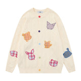 Women Sweater Girls Loose Autumn Color Sweater Coat