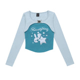 Women Long Sleeve T-Shirt Short Long Sleeve Cardigan Vest Women's Summer Casual T-shirt