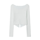 Women Long Sleeve T-Shirt Long Sleeve T-shirt Women's Fall Slim Fit Design Short Top