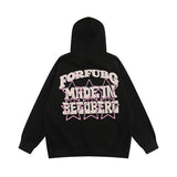 Men Hoodie Five-Pointed Star Letter Foam Printed Hoodie