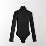 Women T-Shirt Long Sleeve Jumpsuit Solid Color T-shirt