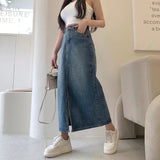 Women Skirt Denim Skirt Spring and Summer Simplicity Women's Denim Skirt
