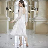 Slutty Wedding Dress Spring and Summer Dress Long Sleeve Slim Fit