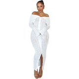 Women Dresses Hip Skirt Design Long Sleeve Dress