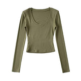 Women T-Shirt Long Sleeve Bottoming Shirt for Women Autumn and Winter