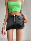 Women Skirt Summer Korean Retro Denim Shorts