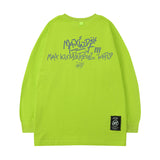Men Long Sleeve Shirt Vintage Sweater Men's and Women's Letter Long Sleeve T-shirt Loose round Neck