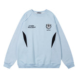 Men Hoodie round Neck Racing Suit Sports Loose Long Sleeve Top Autumn and Winter