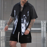 Men's Shirt Cardigan Fashion Men's Personalized Printing