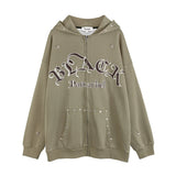 Men Hoodie Printed Hoodie Men's Spring and Autumn Baggy Coat
