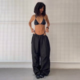 Women Pants Loose Sports and Leisure Woven Wide-Leg Pants for Women Summer