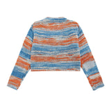Women Sweater Short Tie-Dyed Sweater Women's Autumn Casual Button Sweater