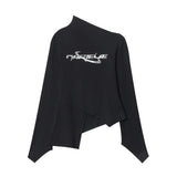 Women Long Sleeve T-Shirt Long Sleeve T-shirt Women's Autumn Design Slant Shoulder Short Base