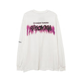 Men Long Sleeve Shirt Printed Long Sleeve T-shirt Men and Women Dark Style Couple Wear