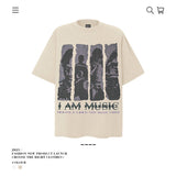 American vintage street T-shirt cotton men's summer loose