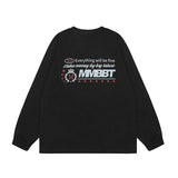 Men Long Sleeve Shirt Casual Long Sleeve Couple T-shirt Men and Women Hiphop Loose All-Match