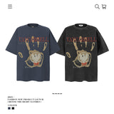 American vintage street T-shirt men's vintage cotton summer