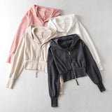 Women T-shirt Autumn Leisure Minimalist Hooded Sweater Women's Loose Long Sleeve