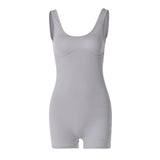 Women Jumpsuit Slim-Fit U-Neck Shoulder Strap Jumpsuit