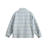 Unisex Jacket Fall Plaid Contrast Color Casual Jacket Women's Clothing
