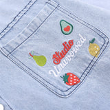 Men Long Sleeved T Shirt Embroidered Denim Long Sleeve Shirt Men Spring and Autumn Wash Water Denim Shirt Coat