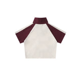 Women T-shirt Short-Sleeved T-shirt Women's Color Matching Printed Summer