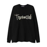 Men Long Sleeve Shirt Long T-shirt Men's and Women's Trendy Loose Street American Long Sleeve Top