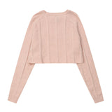 Women Sweater Short Cable-Knit Sweater Women's Autumn Loose round Neck