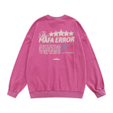 Men Hoodie Loose Letter Printing Men Leisure Washed-out Distressed