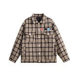 Unisex Jacket Autumn New Plaid Contrast Color Casual Jacket
