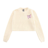 Women Sweater Women's Ins Casual Autumn Crew Neck Sweater Knitted