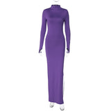 Women Dresses Fall Winter Fashion Long Sleeve Slim Fit Dress