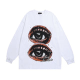 Men Long Sleeve Shirt Printed Long Sleeve Bottoming T-shirt Men and Women Hiphop Idle Style