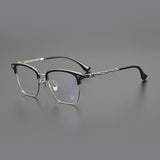 CHH Chrome Hearts Glasses Dragon Totem Half Frame Anti-Blue Pure Titanium Retro Myopia Glasses Frame