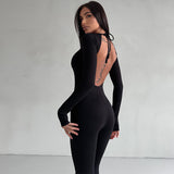 Women Jumpsuit Winter Fashionable Fitted Long Sleeve Jumpsuit