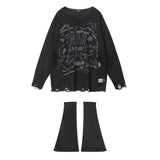 Women Sweater Distressed Knitwear High Street Letters Loose Autumn
