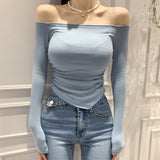 Women Long Sleeve Shirt Tight Bottoming Shirt