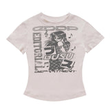 Women T-shirt Printed Short-Sleeved T-shirt for Girls O-neck Short Summer Casual